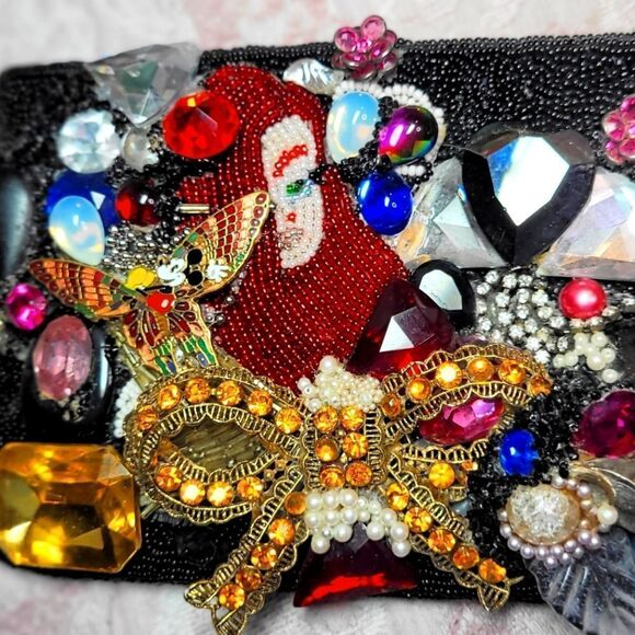 Wendy Gell Jessica Rabbit Evening Bag, Mickey on a Butterfly, Bow and Jewels. - Picture 1 of 3
